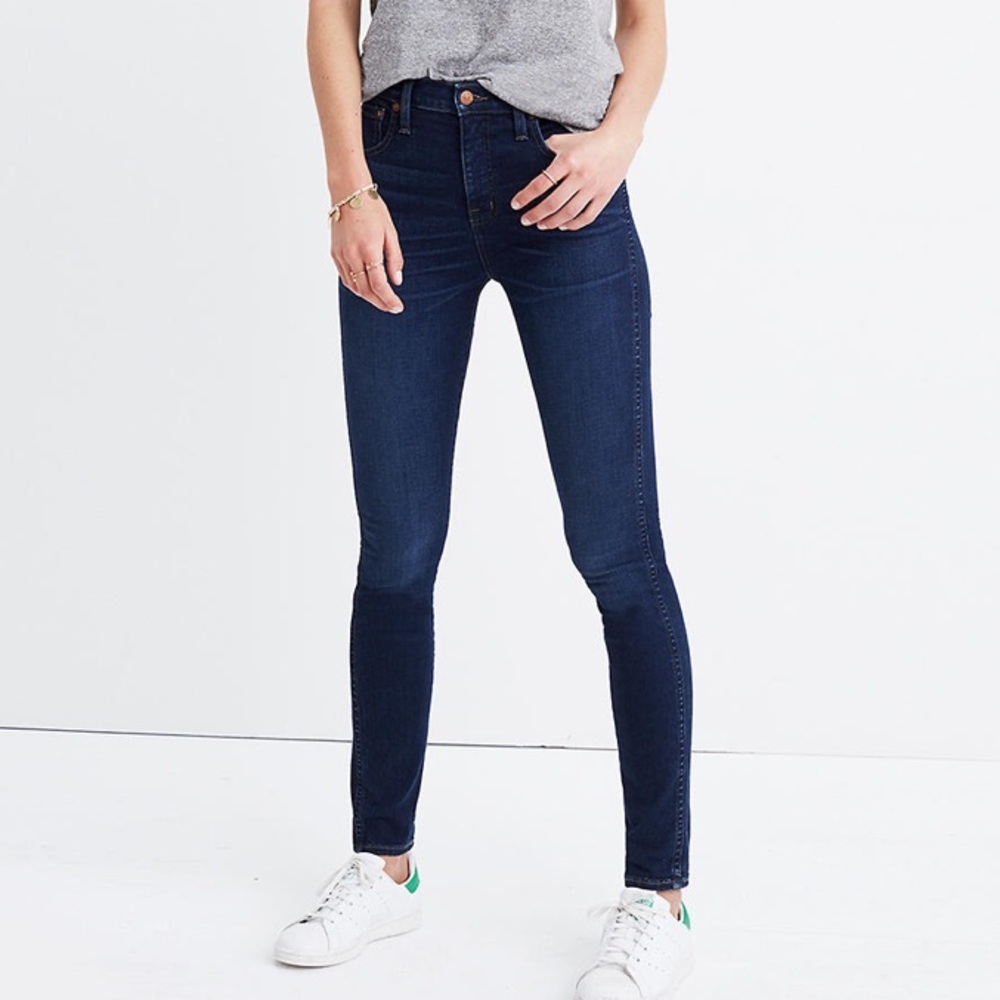 Madewell 10" High-Rise Skinny Jeans in Hayes Wash